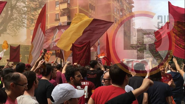 tifosi curva testaccio corteo (4)