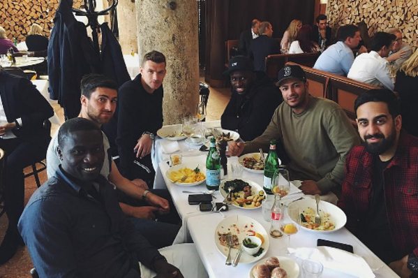 dzeko zukanovic ruediger pranzo a monaco_instagram dj yeezy