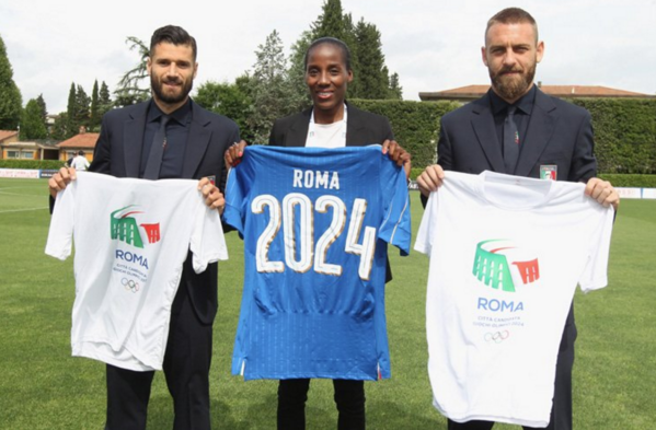 de rossi candreva e fiona may per roma 2024