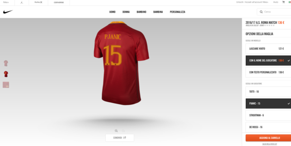 NUOVVA MAGLIA ROMA CON PJANIC_SCREEN SITO NIKE