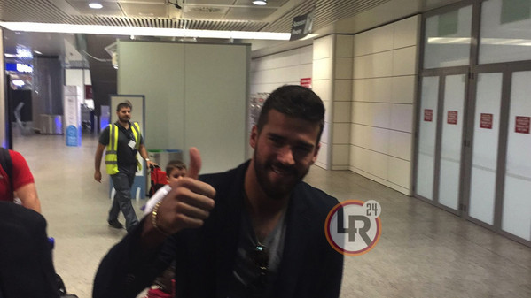 alisson arriva a fiumicino