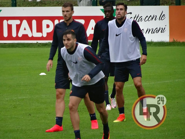 allenamento pomeriggio pinzolo manolas strootman dzeko