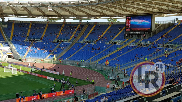 Roma-Udinese 20.08.16 prepartita olimpico curva sud vuota