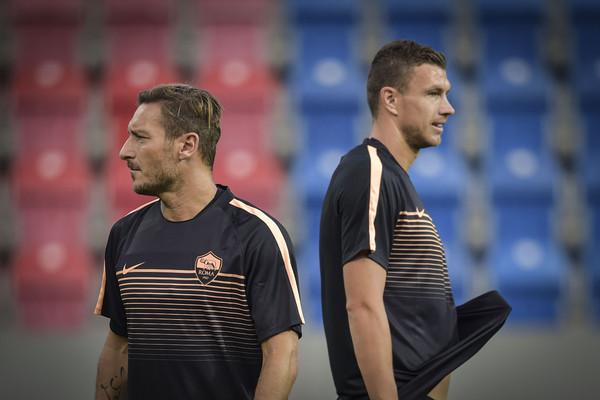 totti dzeko allenamento