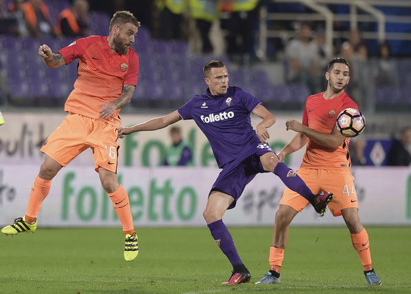 de rossi manolas fiorentina roma