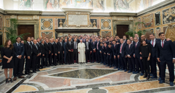 udienza roma e san lorenzo dal papa_foto sito roma