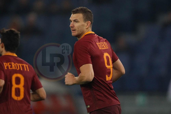 dzeko dopo gol roma pescara corsa