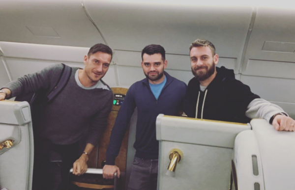 ramy abbas, totti, de rossi_ foto instagram abbas