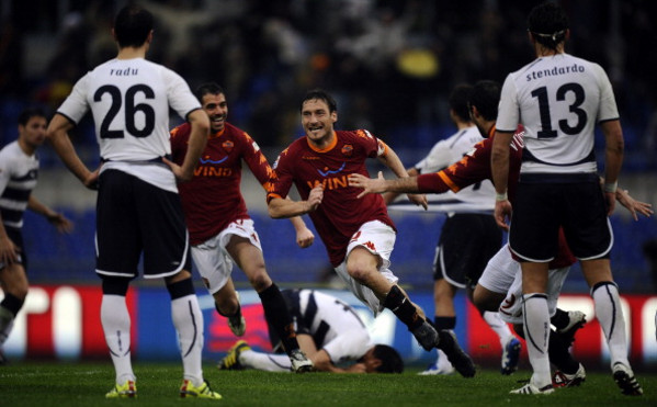 AS Roma's forward and captain Francesco