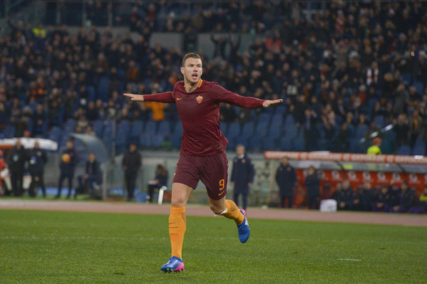 roma fiorentina gol dzeko esultanza