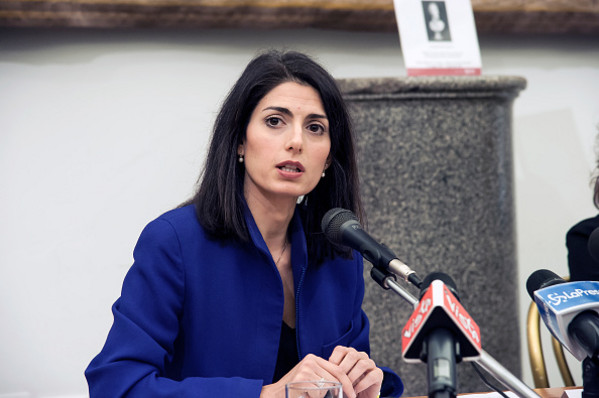 Press Conference With Virginia Raggi And Laura Baldassarre