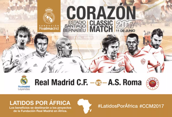 locandina roma legends vs real madrid