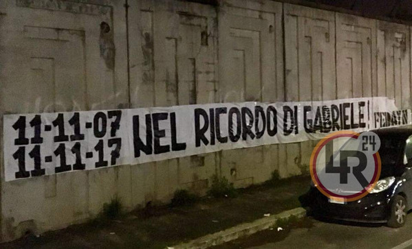 Striscione Gabriele Sandri