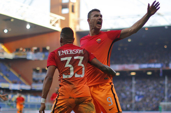 emerson dzeko samp roma 2017