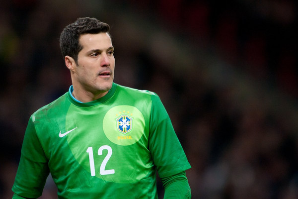 Goalkeeper Julio Cesar of Brazil