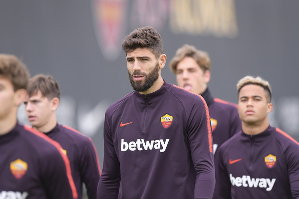 AS Roma, l'allenamento prima della partenza per Udine