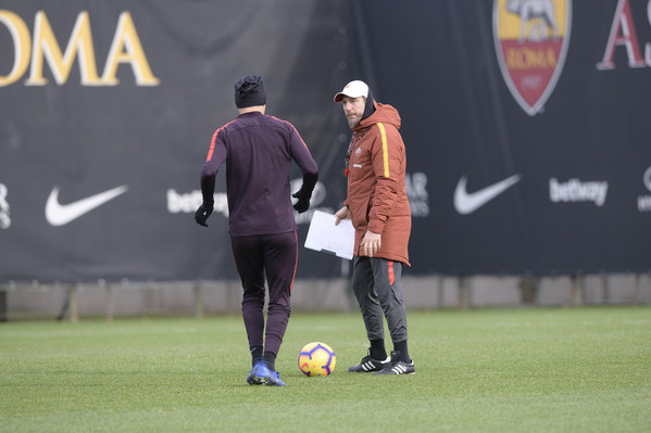 AS Roma, allenamento a Trigoria