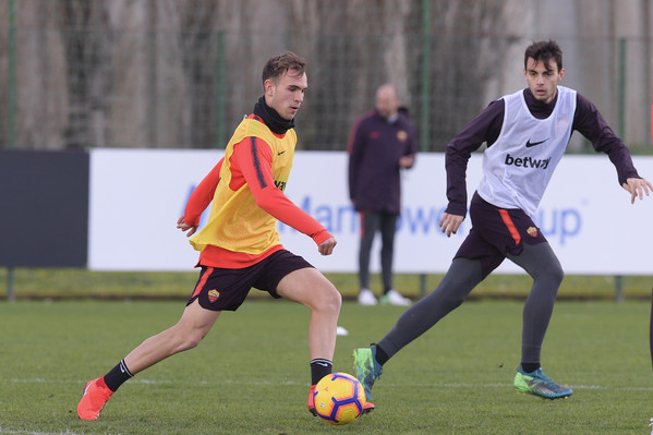 AS Roma, seduta di allenamento al Centro sportivo di Trigoria