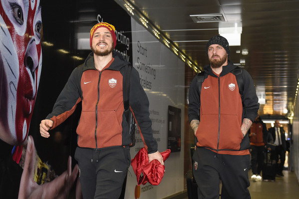 L'AS Roma in viaggio verso Bergamo