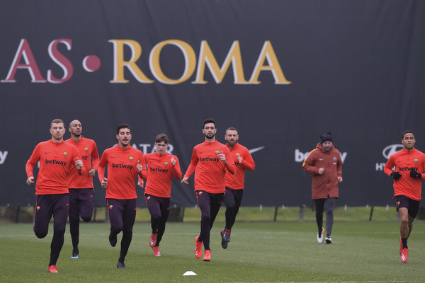 AS Roma, allenamento a Trigoria