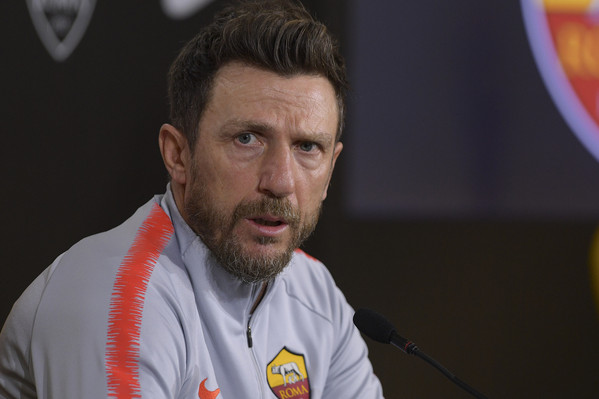 AS Roma, conferenza stampa dell'allenatore Eusebio Di Francesco