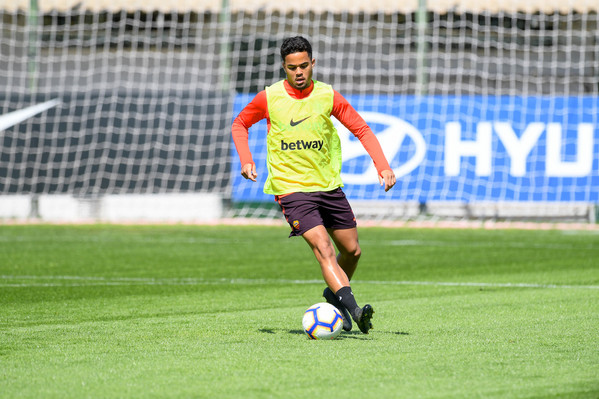 AS Roma, seduta di allenamento al Centro sportivo di Trigoria