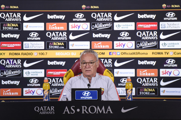 AS Roma, conferenza stampa dell'allenatore Claudio Ranieri