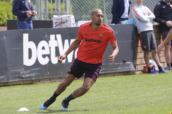 Sessione di allenamento dell'AS Roma