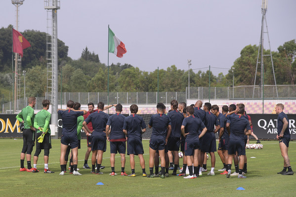 Primo allenamento della stagione per l'AS Roma a Trigoria