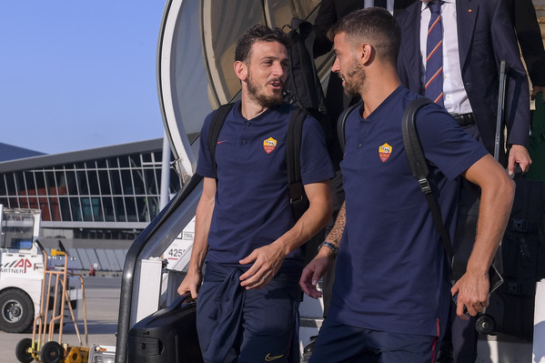 AS Roma, partenza per la trasferta di Lille