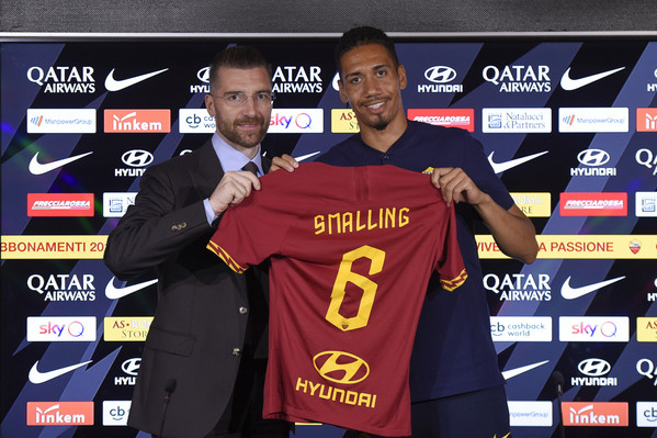 AS Roma, conferenza stampa presentazione Chris Smalling