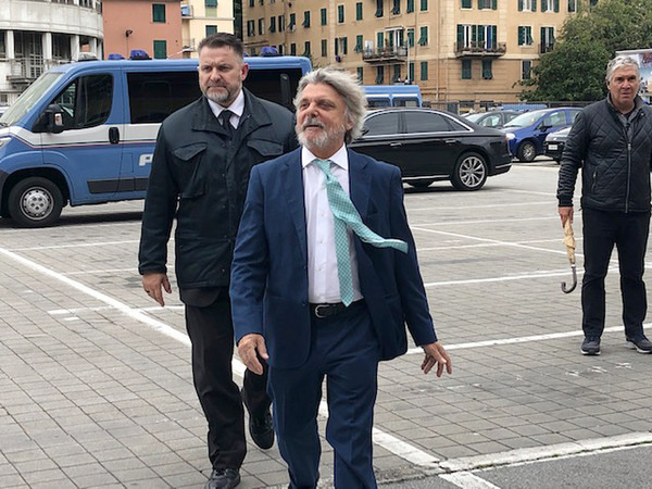 Sampdoria vs Roma: Massimo Ferrero arriva allo stadio