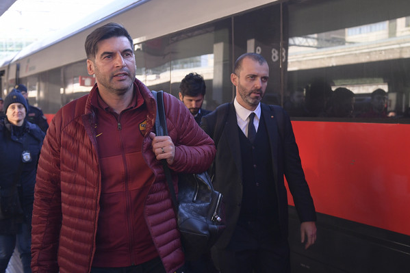 AS Roma, la squadra in viaggio per Parma