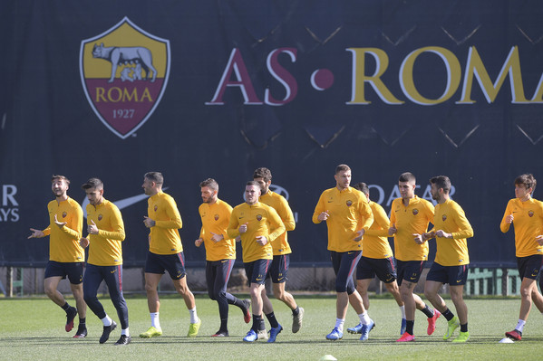 AS Roma, sessione di allenamento a TrigoriaAS Roma, sessione di allenamento a Trigoria