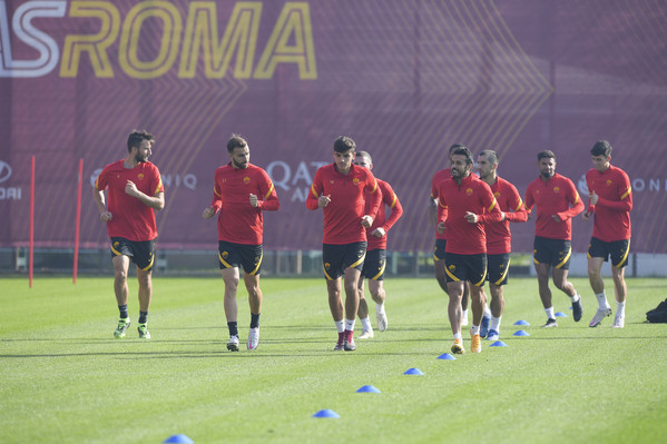 AS Roma, sessione di allenamento a Trigoria