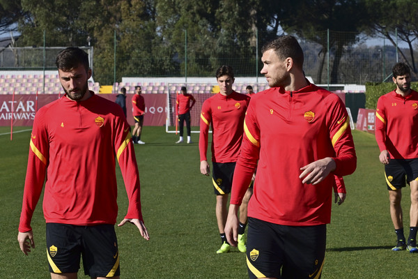 L'AS Roma in allenamento a TrigoriaL'AS Roma in allenamento a Trigoria