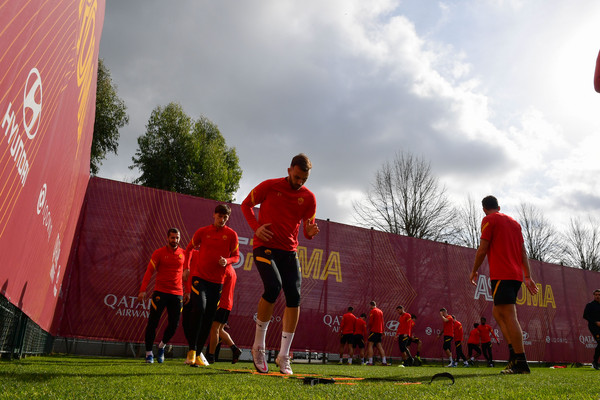 AS Roma, sessione di allenamento a TrigoriaAS Roma, sessione di allenamento a Trigoria