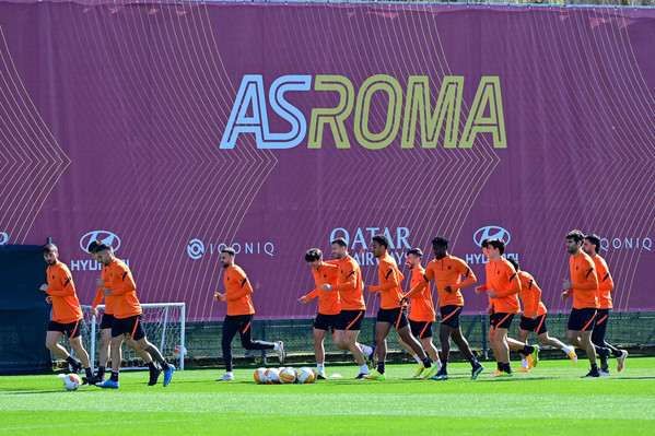 Europa League, sessione di allenamento AS Roma a Trigoria