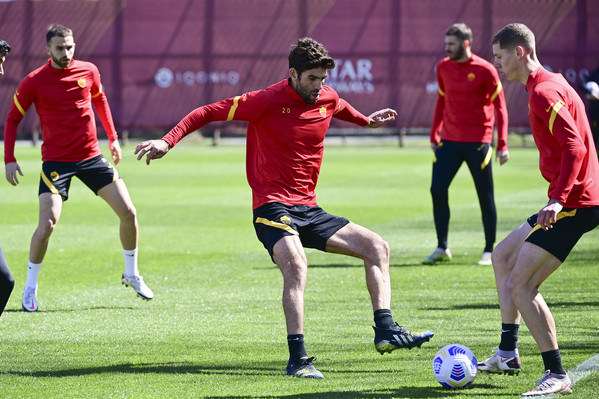 AS Roma, sessione di allenamento a Trigoria