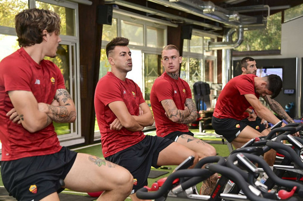 Karsdorp El Shaarawy e Zaniolo Trigoria