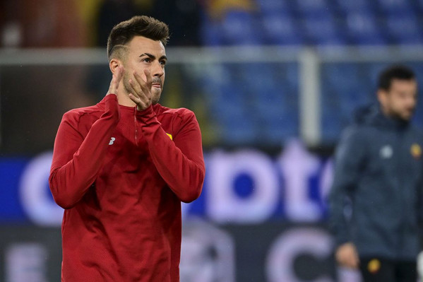 El Shaarawy riscaldamento Genoa-Roma