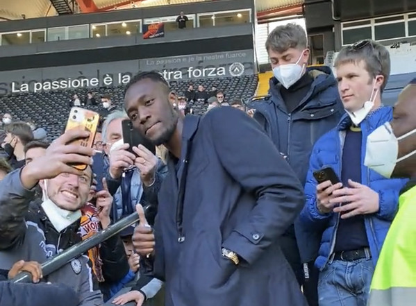 Abraham tifosi Udinese-Roma stadio