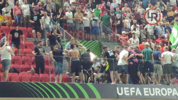 scontri tirana Roma Feyenoord stadio