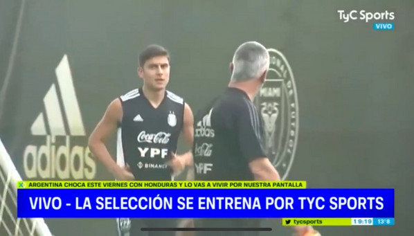 dybala allenamento argentina