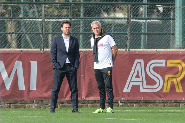 Tiago Pinto e Mourinho Trigoria