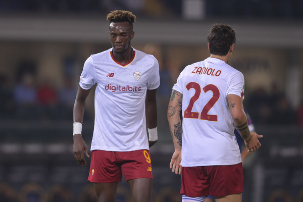 hellas verona-roma zaniolo abraham