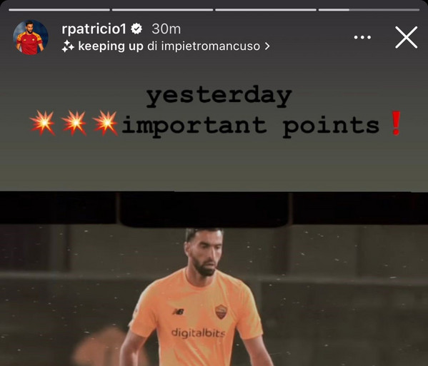 rui patricio instagram verona tagliata