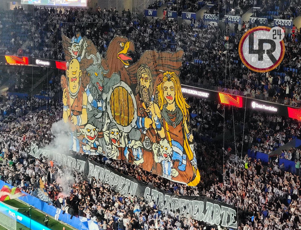 coreografia real sociedad roma tifosi baschi