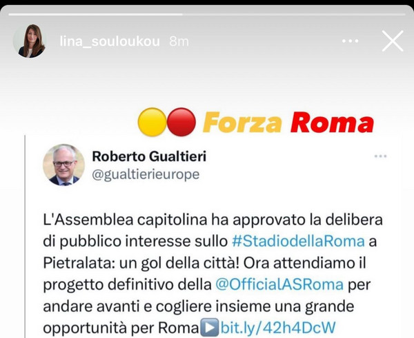 souloukou instagram gualtieri stadio tagliata