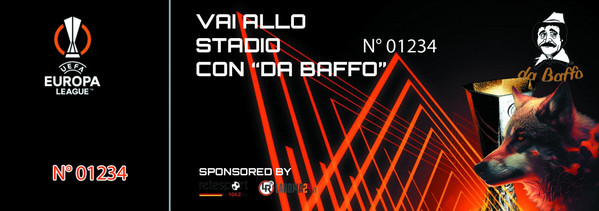 baffo biglietto stadio roma europa league